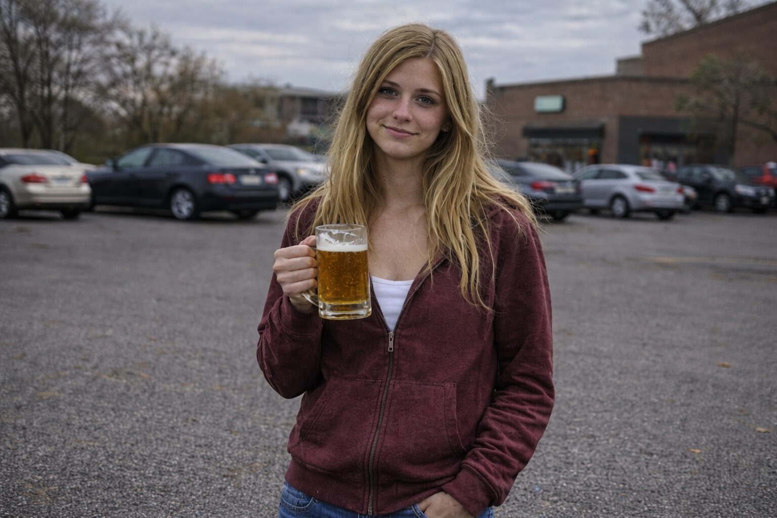 Enjoying a beer at sunset (1)